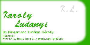 karoly ludanyi business card