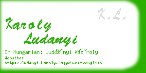 karoly ludanyi business card